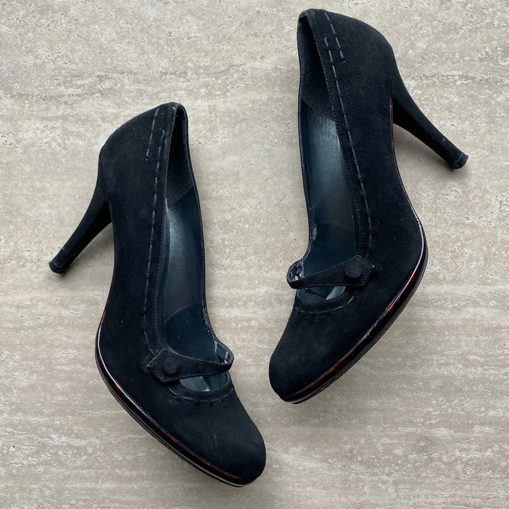 CLOSET CLOSING Stuart Weitzman Mary Jane Suede Preppy Heels
